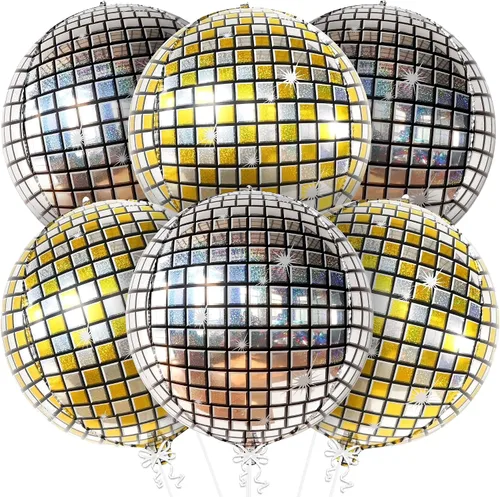 Vista 13 de KatchOn, Globos a cuadros blancos y negros de 22 pulgadas, paquete de 6, globos de carreras para decoraciones de cumpleaños emotivos, globos