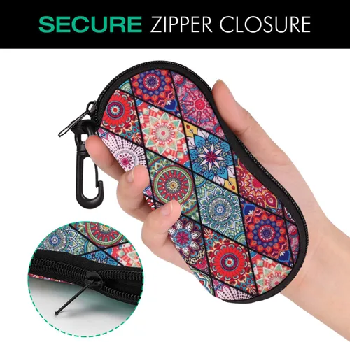 Vista 27 de MoKo - Estuche suave, ultra ligero, de neopreno, para lentes de sol, con cremallera y clip para cinturón