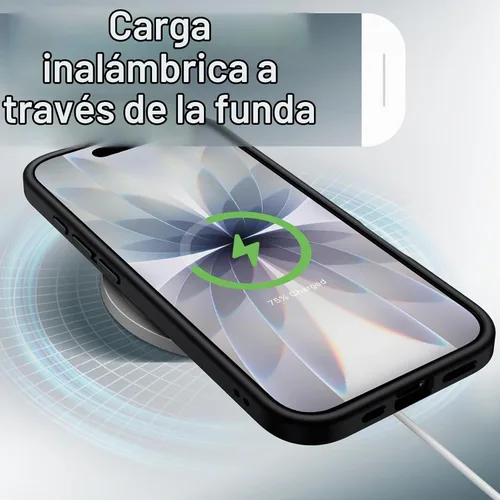 Vista 6 de JETech Funda mate para iPhone 17, color negro