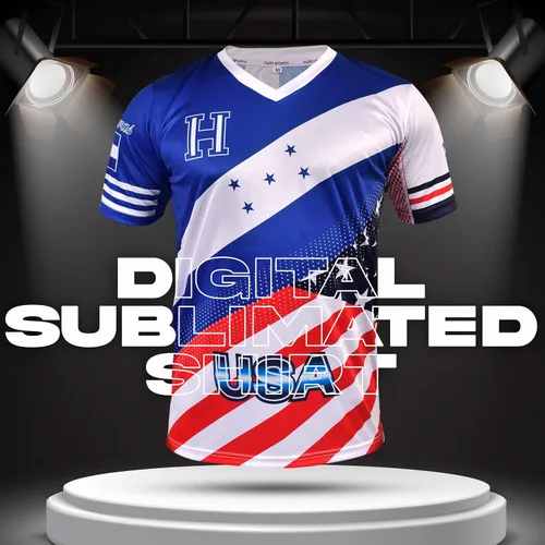 Vista 7 de Fury Camiseta de fútbol Honduras y USA Flag Mix - Camiseta de fútbol Honduras - Camiseta de Futbol Honduras Jersey HombreMujerUnisex