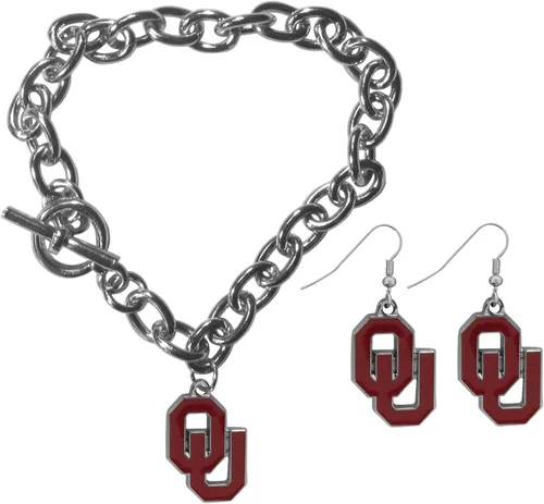 Vista 34 de Siskiyou Sports NCAA unisex-adult Chain Bracelet and Dangle Earring Set