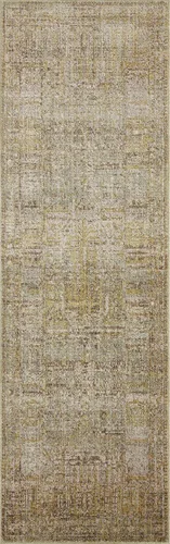 Vista 9 de Loloi Jean Stoffer Bradbury Collection, Dove & Gold, alfombra de área de 6 pies a 3 pulgadas x 9 pies, alfombra moderna y tradicional para sala