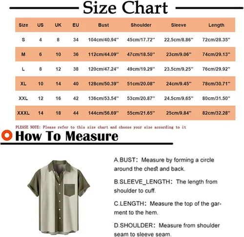 Vista 5 de Men's Color Block Button Down Shirts 2026 Summer Short Sleeve Hawaiian Shirt Loose Fit Lightweight Beach Vacation Tops