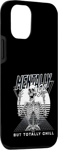 Vista 3 de iPhone 14 Mentally Ill But Totally Chill for Sarcastic People Mentally Case