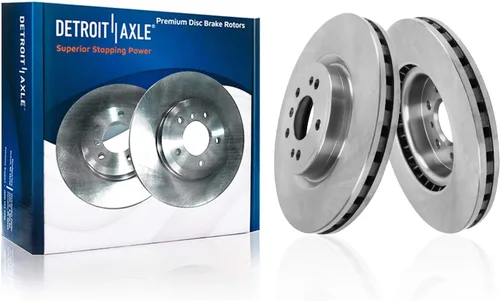 Vista 206 de Detroit Axle - Rotores de freno delantero para 04-13 Mazda 3 Rotores de frenos de disco 06-15 Mazda 5 Reemplazo: Rotor regular delantero de 11.81