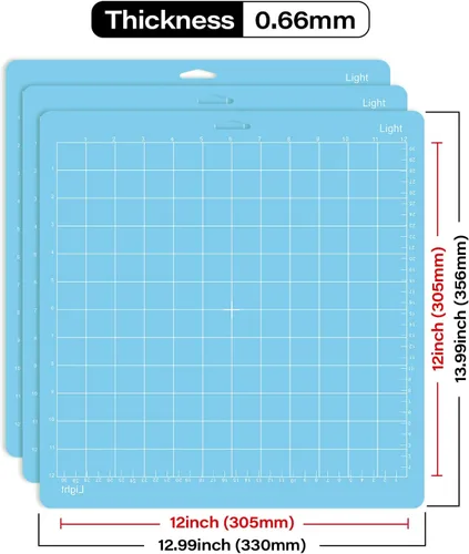 Vista 3 de Gwybkq Tapete de corte, compatible con Cricut Maker 3/Maker/Explore 3/Air 2/Air/One, paquete de 12 alfombrillas adhesivas de corte de luz de 12 x 12