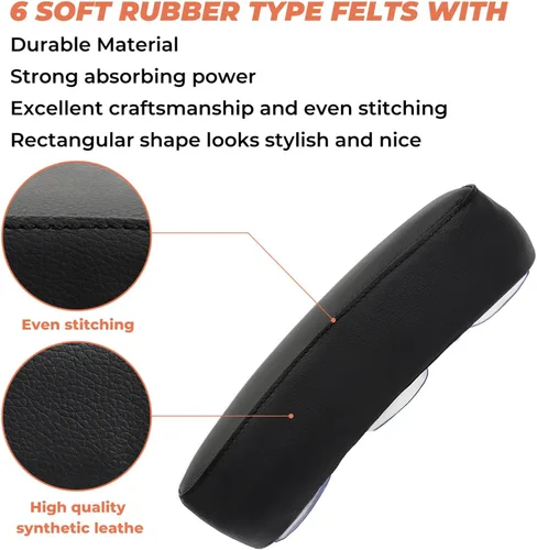 Vista 3 de Alpha Rider Asientos de motocicleta - Rectangular Pillion Pasajero Pad Seat 6 Ventosa Para Harley Custom Chopper