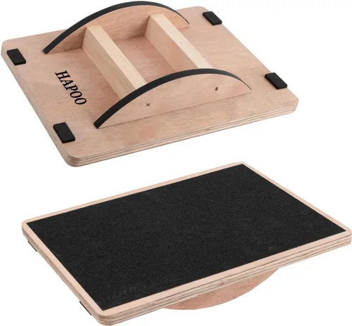 Vista 8 de Wooden Wobble Board for Adults - Anti-Slip Balance Board for Stand-Desk Core Strength Therapy