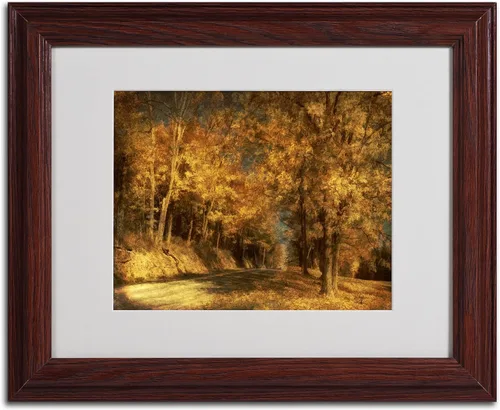 Vista 2 de Trademark Fine Art Back Roads - Arte enmarcado mate de Lois Bryan con marco de madera, 11 x 14 pulgadas