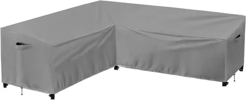 Vista 21 de PureFit Funda de sofá modular para exteriores en forma de L, impermeable, para muebles de patio, terraza, césped y jardín, 83 x 104 pulgadas
