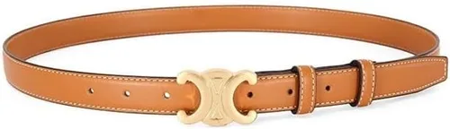Vista 5 de El cinturón de cuero para mujer es adecuado para jeans versátiles Arc de Triomphe con cinturón marrón hebilla de pin de moda para mujer versión