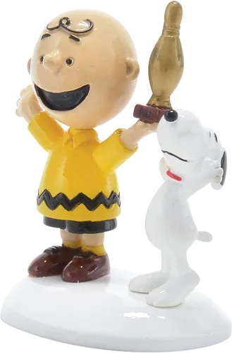 Vista 2 de Department 56 Peanuts Village Accessories Charlie Brown Breaks 100 - Figura de 2.18 pulgadas, multicolor