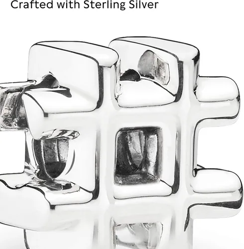 Vista 3 de PANDORA Colgante de plata de ley con símbolo de hashtag de joyería Metal no aplica