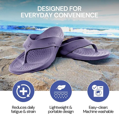 Vista 8 de NUUSOL Sandalias unisex en cascada calzado antideslizante para senderismofascitis plantar cojín suave, ligero y cómodo soporte de arco y plantilla