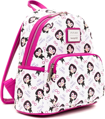 Vista 4 de Loungefly Mini mochila, Disney The Incredibles, Edna Mode"Sin capas!", Varios colores, Mini mochila