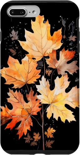 Vista 12 de iPhone 16 Autumn Leaves Watercolor Art Fall Season Thanksgiving Case