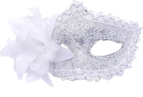 Vista 12 de Máscara veneciana para mujer, con encaje de flores, para Halloween, Navidad, Mardi Gras, fiesta de disfraces