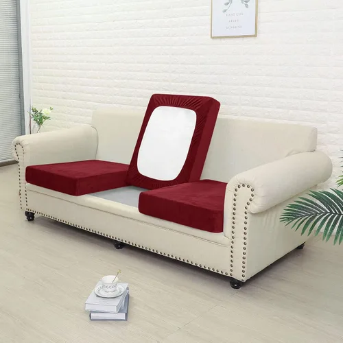 Vista 15 de Jonuiony Funda universal para sofá resistente al desgaste, fundas de terciopelo elástico para cojines separados para sofá, fundas de sofá