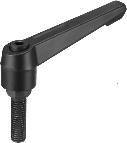 Vista 10 de uxcell M6 x 0.472 in Mango de palanca de sujeción ajustable Rosca Botón de trinquete macho roscado Perillas de bloqueo Manijas de tornillo giratorio