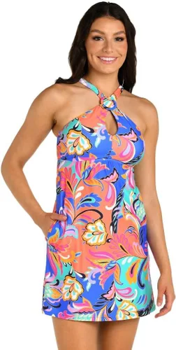 Vista 5 de 24th & Ocean Vestido de cuello alto para mujer Aguamarina/ Ibiza Palms