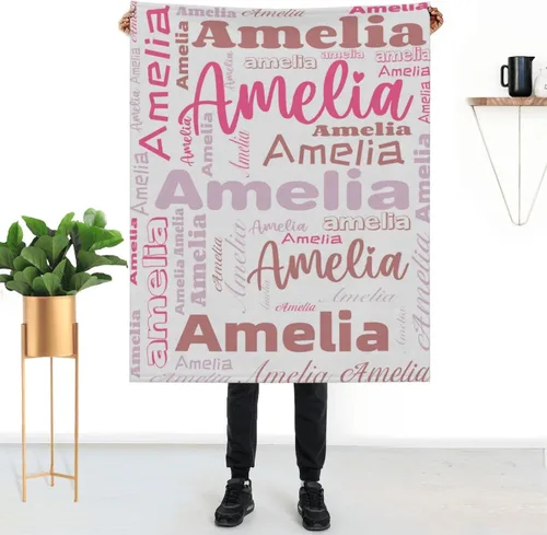 Vista 17 de Mantas personalizadas con nombre para niños, mantas de bebé personalizadas para niñas y niños con nombre, mantas de bebé personalizadas con nombre