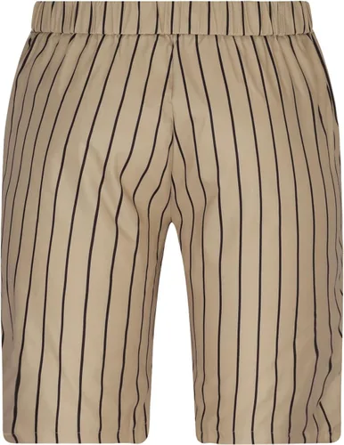 Vista 4 de Pantalones cortos de algodón para hombre, a rayas, con bolsillo, con cremallera, pantalones cortos de verano de ajuste clásico