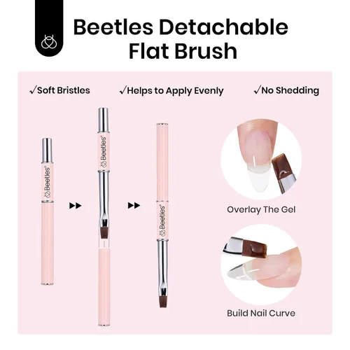 Vista 15 de Beetles Kit de Gel Duro para Uñas Clásico Neutro 3 Colores 9 en 1 Extensión de Uñas Esculpido de Alta Dureza para Profesionales de Salón Gel
