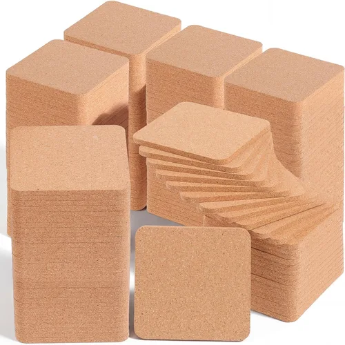 Vista 9 de Didaey Juego de 200 posavasos de corcho para bebida de 4 pulgadas, absorbentes de madera en blanco, gruesos, para copas de vino, tazas