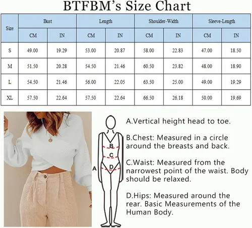Vista 5 de BTFBM - Suéter casual para mujer con manga larga, cuello en V, frente cruzado, hombros descubiertos, dobladillo asimétrico, tejido de punto