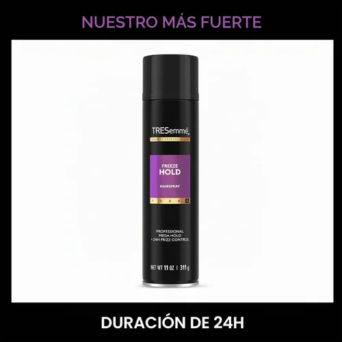 Vista 4 de TRESemmé Spray para el cabello, extra sujeción. 11 onzas, Freeze Hold, Sin