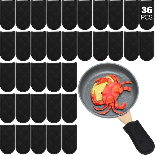 Vista 13 de Dandat Juego de 12 fundas de mango caliente para reemplazo diario, fundas de mango de bandeja de regalo, resistentes al calor, funda de soporte