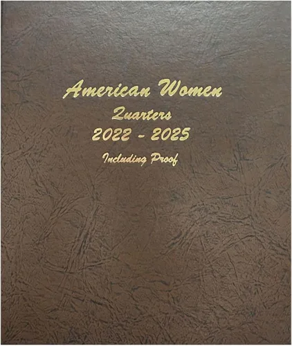 Vista 2 de Dansco Álbum de monedas de cuarto de mujer estadounidense 2022-2025 con prueba #8141 incluyendo funda