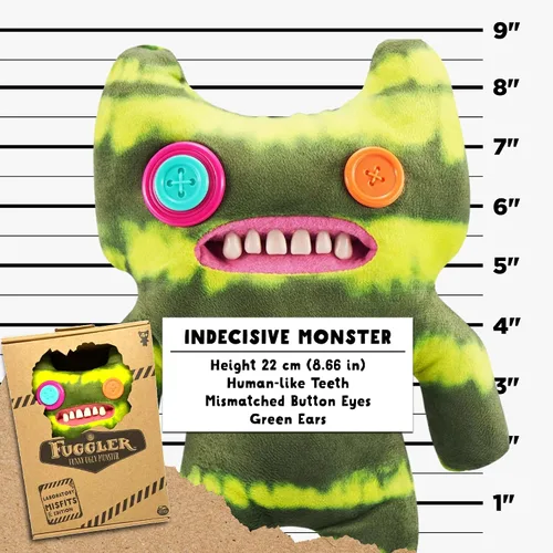 Vista 6 de Fuggler Originals - Monstruo feo y divertido de 9 pulgadas de peluche, monstruo indeciso de laboratorio