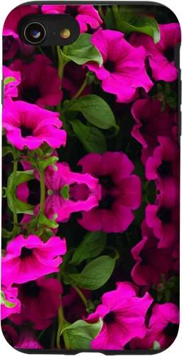 Vista 18 de iPhone 16 Purple Petunia Floral Cool Garden Plant Flower Gardener Gift Case