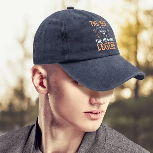 Vista 4 de The Man The Myth The Hunting Legend - Gorra de béisbol para mujer, suave lavado