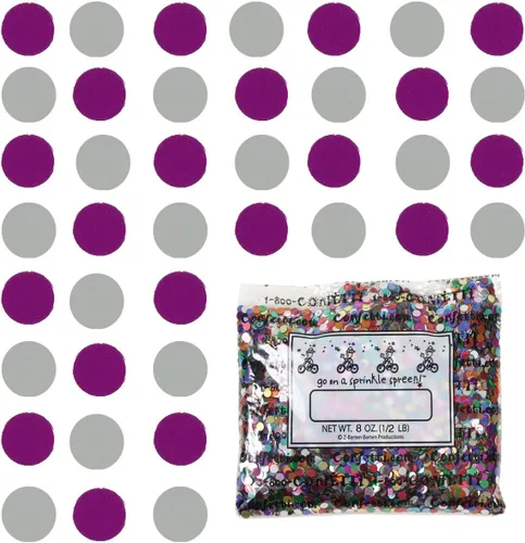 Vista 229 de Confetti Circle 1/4" Negro, Azul Marino Combo - 2 bolsas de media onza (1 oz) (8550/9971)