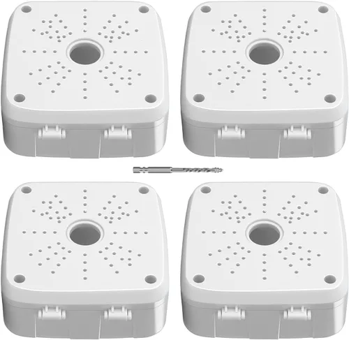 Vista 14 de Soporte universal para cámara de seguridad, soporte de caja de conexiones abatible, base de cámara IP de plástico impermeable, soporte de cable