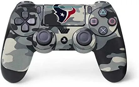 Vista 5 de NFL Houston Texans Skin para mando de PS4 Pro/Slim – Houston Texans blanco y negro