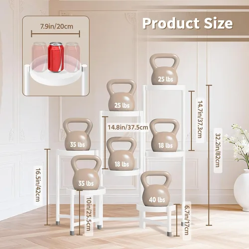 Vista 6 de LASZOLA Soporte para plantas de 7 niveles plegable alto para interior con múltiples macetas grandes, estante de flores ajustable de metal resistente
