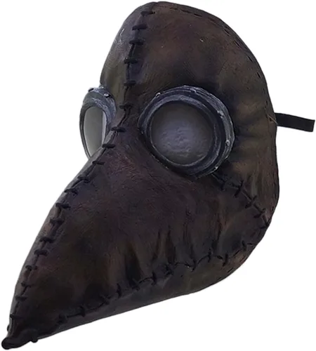 Vista 6 de Ghoulish Productions Máscara de médico de plaga marrón, Multicolor, talla única
