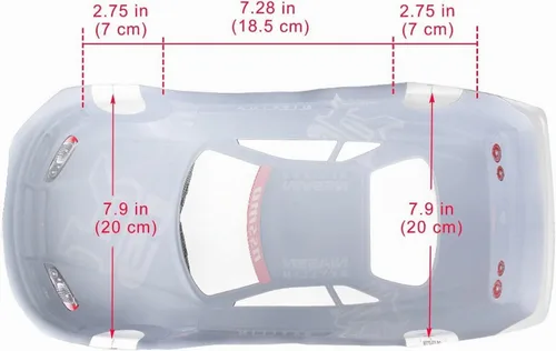 Vista 3 de Manrock 1/10 Escala RC Pintado Drift Racing Touring Onroad Carrocería Coche Shell GTR Negro