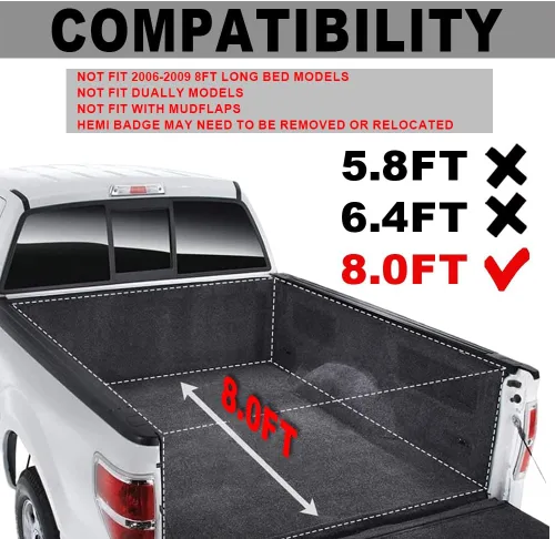 Vista 2 de G-PLUS Guardabarros para Dodge Ram 1500/2003-2009 Ram 2500 3500 2002-2008 (solo modelos Fleetside), cubierta de rueda estilo remache de bolsillo