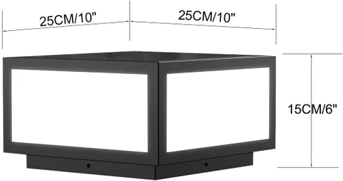 Vista 8 de Luz de poste moderna para exteriores, luz LED de cubierta de valla de alto voltaje, lámpara de columna con cable para superficie plana, patio