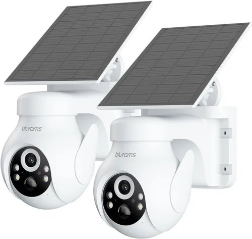Vista 7 de blurams Cámara solar inalámbrica para exteriores, cámaras de seguridad PTZ de 360° inalámbricas para exteriores con seguimiento automático humano