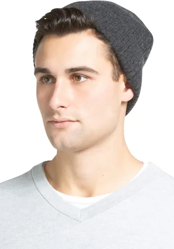 Vista 17 de Fishers Finery Sombrero con puños acanalados de cachemira 100% pura para hombre; ultra felpa