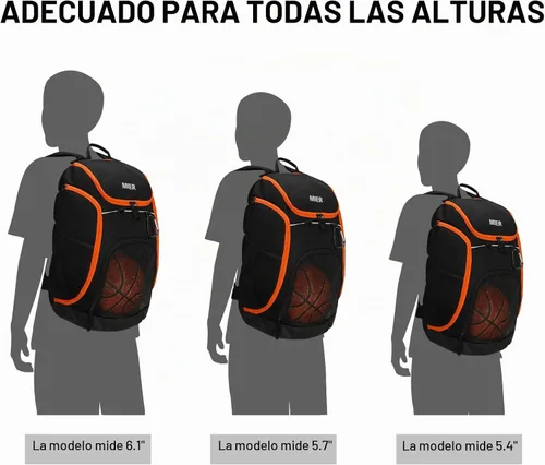 Vista 8 de [Usado] MIER Gym Backpack 40L Basketball Backpack with Ball Compartment & Shoes Storage Multi-Functional Sports Soccer Bag Large Equipment Back Pack