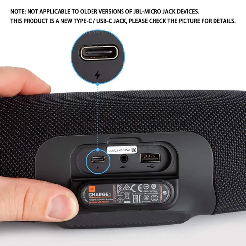 Vista 3 de Cable de carga tipo C para JBL Charge 4 5, Pulse 4 5, Clip 4, Flip 5, Auriculares inalámbricos Bluetooth Flip 5 y más