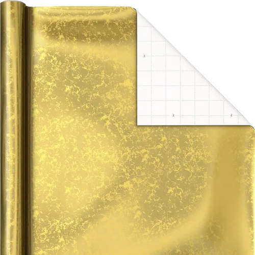Vista 5 de Hallmark - Rollos de papel de regalo de Navidad, envoltura de regalo de aluminio metálico para las fiestas