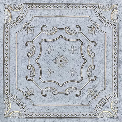 Vista 27 de DCT04 Elizabelthan Shield - Azulejo de techo de PVC de 2 x 2 pies (cubiertas / 200 pies cuadrados), gris pardo antiguo, 50 piezas Antique taupe