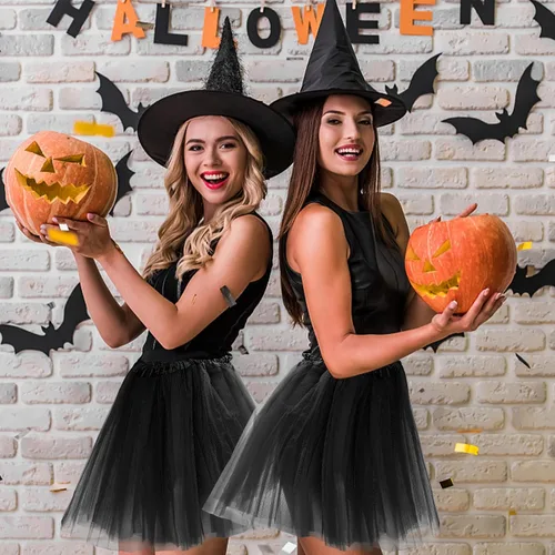 Vista 7 de Tutús para mujeres adultas, faldas de tul tutú para mujeres, disfraces para mujeres, 3 capas, faldas tutú para niñas, adolescentes, Halloween, correr